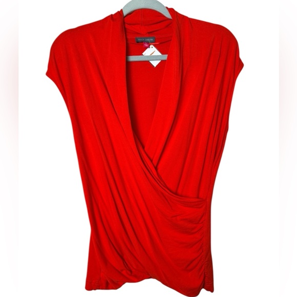 Vince Camuto Tops - Elegant Red Drape Top